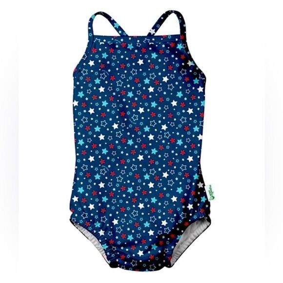 Swim Diaper Bathing Suit Baby Girl Green Sprouts Size 12 Months New With Tags - Picture 1 of 5